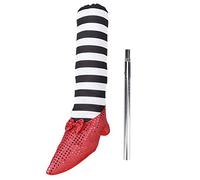 Fdit Wicked Witch Legs Halloween Stripe?Pattern Witch Artificial Fake Leg Decoration Props for Garden Porch Garage Courtyard