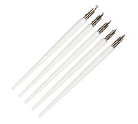 Fdit Wooden Handle Dip Pen, 5 Interchangeable Nibs for Calligraphy Drawing Painting, with Comfortable Grip and Gift Box, for Artists Students Teachers (white slender rod)