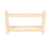 Fdit Wooden Test Tube Rack, Pine Wood Stand for Laboratory, Holds Tubes Cuvettes Essential Oils Cosmetics Ink, Heat Resistant and Sturdy Storage Organizer for Desk Craft Station (18mm)