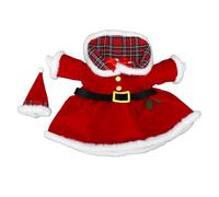 Fdit Xmas Goose Suit, Polyester 23in Lawn Decor | Snugs Onto Yard Statue, Weathers Winter Rain, Cold Rinse Air Dry, Two Accessories Inside
