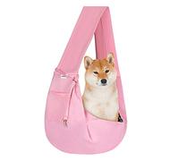FDJASGY Small Pet Sling Carrier-Hands Free Reversible Pet Papoose Bag Tote Bag with a Pocket Safety Belt Dog Cat for Outdoor Travel Pink