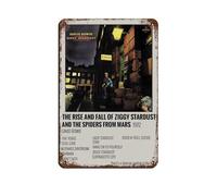 FDKLK David Bowie Polaroid Poster Tin Sign Vintage Metal Pub Club Cafe Bar Home Wall Art Decoration Poster Retro 8x12inch(20x30cm)