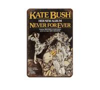 FDKLK Kate Bush Poster Never for Ever Album Cover Poster Tin Sign Vintage Metal Pub Club Cafe Bar Home Wall Art Decoration Poster Retro 8x12inch(20x30cm)
