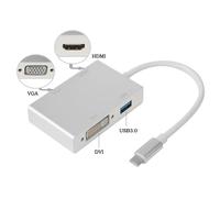 FDL 0.15M USB C TO DVI / HDMI / VGA / USB 3.0 ADAPTOR