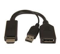 FDL 0.2M HDMI/A TO DISPLAYPORT ADPTR CABLE + USB POWER - P-S
