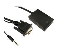 Fdl 0.2M Vga & Audio 3.5Mm Jack To Hdmi Adaptor (Usb Power) M-F