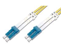 FDL 0.5M OS2 9/125 LC-LC DLX 2.8mm FIBRE OPTIC CABLE - YELLOW