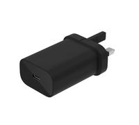 FDL 1 PORT USB-C PD UK MAINS TRAVEL CHARGER 20W - BLACK
