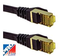 FDL 15M FLAT CAT.7 500MHz S-FTP PATCH CORD - BLACK