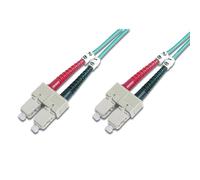 FDL 1M OM3 50/125 SC-SC DLX 2.8mm FIBRE OPTIC CABLE - AQUA