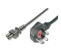 FDL 1M UK MAINS CABLE - UK PLUG TO C5 (CLOVER LEAF) SOCKET