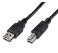 FDL 2 Mtr. USB 2.0 A to B Cable, Black, USB Cable, For Use with USB 2.0 Devices, Shielded, 4 Conductors, 480 Mbps, Indoor Use