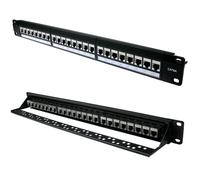 FDL 24 PORT CAT.6A SHIELDED PATCH PANEL - THROUGH COUPLER