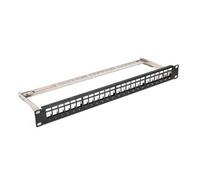 FDL 24 PORT EMPTY MODULAR KEYSTONE PATCH PANEL (1U)