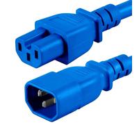 FDL 2M IEC MAINS EXT. CBL.- C14 PLUG TO C15 (HOT) SKT. - BLUE