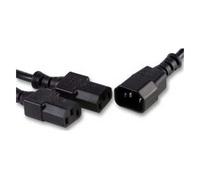 FDL 2M IEC SPLITTER CABLE - IEC C14 PLUG TO 2 x IEC C13 SOCKETS