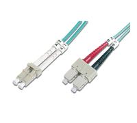 FDL 2M OM3 50/125 LC-SC DLX 2.8mm FIBRE OPTIC CABLE - AQUA
