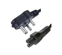 FDL 2M S. AFRICA / INDIA MAINS PLUG TO C5 CLOVER LEAF CABLE