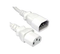 FDL 3M IEC MAINS EXT. CABLE - IEC C13 SKT. TO C14 PLUG - WHITE