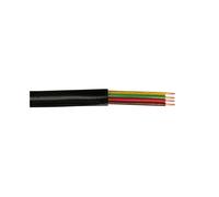 FDL 4 CORE FLAT MODULAR TELEPHONE CABLE - 100M / BLACK