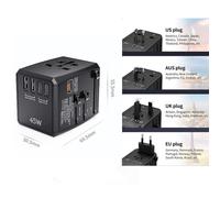 FDL 5 PORT USB TRAVEL CHARGER 2 USB-C PD 2 USB-A QC3 & 1x 45W