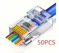 FDL CAT.6 CONNECTOR FOR STRANDED UTP CABLE-PASSTHROUGH (50 PACK)