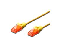 FDL SLIM 0.25M CAT.6 UTP LSZH PATCH CABLE - YELLOW (SNAGPROOF)