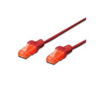 FDL SLIM 0.5M CAT. 6 UTP LSZH PATCH CABLE - RED (SNAGPROOF)