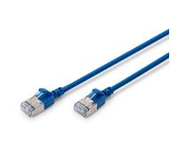 FDL SLIM 0.5M CAT. 6a F-FTP LSZH PATCH CABLE - BLUE (SNAGPROOF)