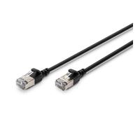 FDL SLIM 1M CAT.6a F-FTP LSZH PATCH CABLE - BLACK (SNAGPROOF)