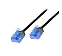 FDL ULTRA SLIM 0.15M CAT.6A U-UTP HIGH-FLEX PATCH CABLE - BLACK