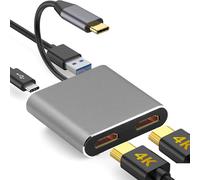 FDL USB TYPE C TO DUAL HDMI 2.0 ADAPTOR + POWER & DATA M/F/F