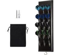 FDLS Darts Caddy Wall Mounted Darts Holder/Stand/with Metal Hook, Accessory Storage Bag, Displays 12 Set of Steel/Soft Tip Darts