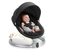 Fdlscpem Electric Baby Swing for Infant, Baby Bouncer from Birth with Bluetooth and app,5 Speeds 3 Timers, Removable Seat Cushion, Newborn Toddler Chair