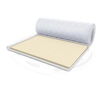 FDM Mattress Topper Latex Max 180 x 200 cm Hardness H3 Height Approx. 4 cm Suitable for Allergy Sufferers Oeko-Tex White