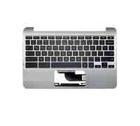 FDMOZRE FOR ASUS for Chromebook Flip C100P C100PA Silver Laptop C Shell with Keyboard