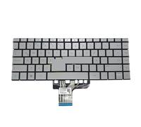 FDMOZRE For Latin Spain Keyboard Backlight For HP for Pavilion 13-AN 13-AN0010NR 13-AN0012LA Laptop Backlit 9Z.NECBQ.A1E NSK-XBABQ(Sliver French)
