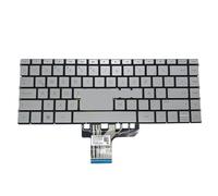 FDMOZRE For Latin Spain Keyboard Backlight For HP for Pavilion 13-AN 13-AN0010NR 13-AN0012LA Laptop Backlit 9Z.NECBQ.A1E NSK-XBABQ(Silver Latin)
