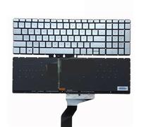 FDMOZRE German French for Azerty PT-BR Brazil Backlit Keyboard for HP 15-BS BS000 15-BP 15-BW 15-CB 15-CC 15CK 250 G6 255g6 GE/GR Brazilian(Germany Light Silver)