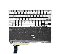 FDMOZRE Laptop Backlit English Russian Keyboard For ASUS for Vivobook Go 14 E1404 E1404G E1404F E1404FA E1404U US/RU(US Sliver Backligh)
