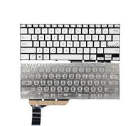 FDMOZRE Laptop Backlit English Russian Keyboard For ASUS for Vivobook Go 14 E1404 E1404G E1404F E1404FA E1404U US/RU(US Sliver Original)