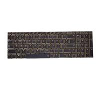 FDMOZRE Laptop Keyboard For Tongfang GJ5CN64 Colourful Backlit English US Gold