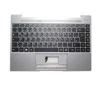 FDMOZRE Laptop PalmRest&keyboard For MEDION for AKOYA E13204 MD64020 Silver Top Cover Black Belgium BE/German GR(German GR)