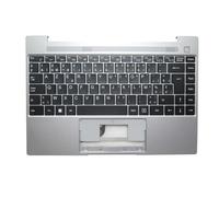 FDMOZRE Laptop PalmRest&keyboard For MEDION for AKOYA E13204 MD64020 Silver Top Cover Black Belgium BE/German GR(Belgium BE)