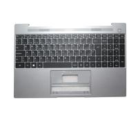 FDMOZRE Laptop PalmRest&keyboard For MEDION NB019-7 UK XK-DZH040 Silver Top Case Black Spanish SP Keyboard