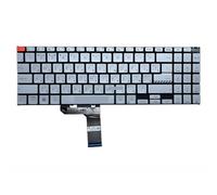 FDMOZRE RU Russian Keyboard Backlight For ASUS for Vivobook for Pro K6501 K6502ZC K6501ZM M6501 K6602 N6602 Notebook Ukrainian Silver Keycaps(Russian backlit)
