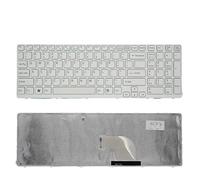 FDMOZRE US/English RU/Russian Laptop Keyboard For Sony for VAIO SVE15 SVE151C11M SVE151E11T SVE1511SAC SVE151C11T MP-11K73SU-920(US New White)