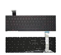 FDMOZRE US/RU Laptop Keyboard FOR ASUS GL552 GL552J GL552JX GL552V GL552VL GL552VW N552VW N552VX G771JM G771JW Silver Backlit(US Red Word Backlit)