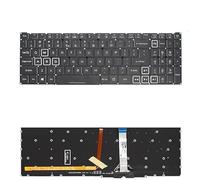FDMOZRE US/RU/SP Backlit keyboard for Acer for Nitro 5 AN515-56 AN515-57 AN515-45 AN515-57-974Y 4 for Helios 300 PH315-54 LG05P-N12B3L(US White RGB Light)