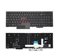 FDMOZRE US Russian Backlight Keyboard For Lenovo for Thinkpad E580 E585 T590 E590 E595 L580 L590 P52 P53 P72 P73 01YP560 01YP640 Notebook(US Black Mouse)